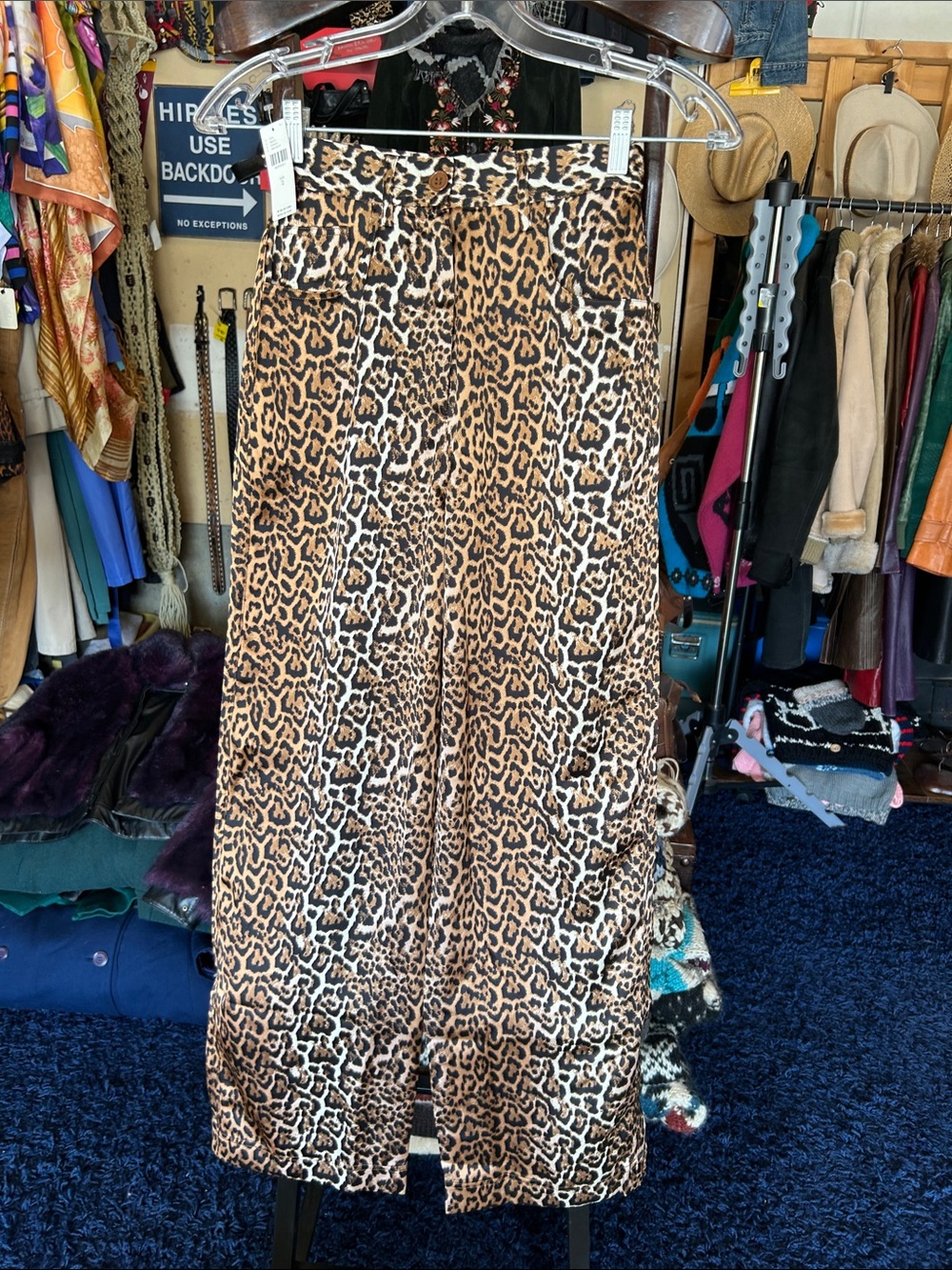 Anthropologie Leopard Print Wide Leg Pants NWT